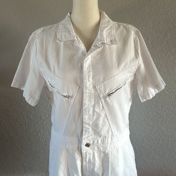 Zara | Utility Short Jumpsuit in White (NWT) - Picture 2 of 7